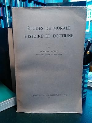 Immagine del venditore per Etudes de morale histoire et doctrine. venduto da Antiquariat Thomas Nonnenmacher