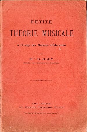 Petite Théorie Musicale à l'usage des Maisons d'Education