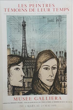 "LES PEINTRES TÉMOINS DE LEUR TEMPS : BERNARD BUFFET" EXPOSITION MUSÉE GALLIERA Paris 1958 / Affi...