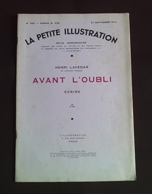 La petite illustration - N°692 - 22 Septembre 1934