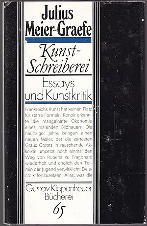 Image du vendeur pour Kunst-Schreiberei. Essays und Kunstkritik (Gustav Kiepenheuer Bucherei, 65) mis en vente par Graphem. Kunst- und Buchantiquariat