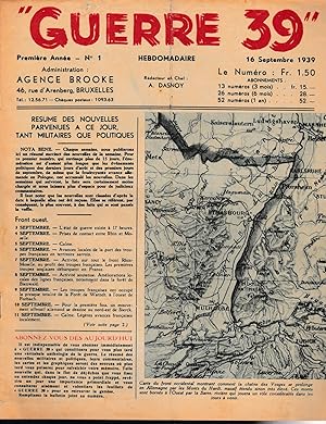 GUERRE 39 -HEBDOMADAIRE -PREMIERE ANNEE Collection complète du N° 1 au N° 35