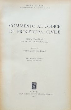 Commento al Codice di Procedura Civile, volume 1: Disposizioni Generali