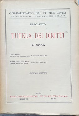 Seller image for Commentario del Codice Civile, libro sesto: Tutela dei Diritti (art. 2643-2696) for sale by librisaggi
