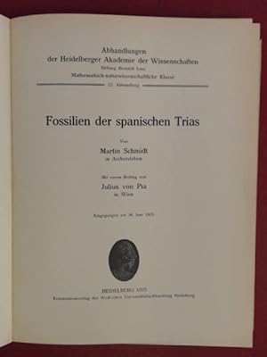 Fossilien der spanischen Trias. Abhandlung 22 aus der Reihe "Abhandlungen der Heidelberger Akadem...