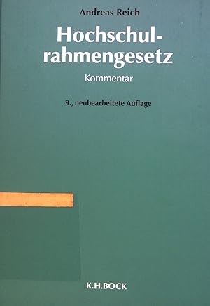 Bild des Verkufers fr Hochschulrahmengesetz : Kommentar. Hochschulrecht des Bundes ; Band. 2 zum Verkauf von books4less (Versandantiquariat Petra Gros GmbH & Co. KG)