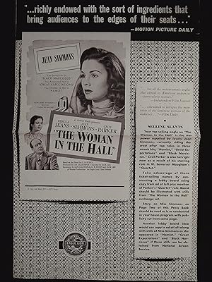 Bild des Verkufers fr The Woman in the Hall Pressbook 1947 Ursula Jeans, Jean Simmons zum Verkauf von AcornBooksNH