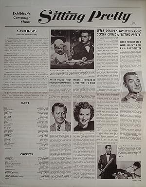 Seller image for Sitting Pretty Pressbook 1948 Robert Young, Maureen O'Hara for sale by AcornBooksNH