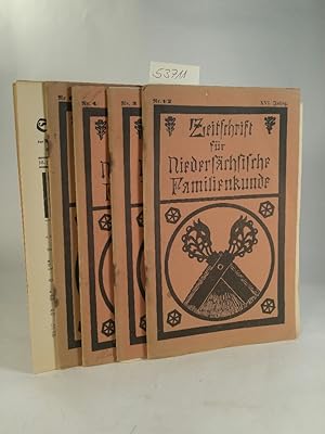 Zeitschrift für Niedersächsische Familienkunde, XVI. Jahrgang, Heft 1/2, 3, 4, 6/7 und 6 Such- un...