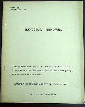 CIOS File No. XXVII - 10. Hanomeg, Hanover. SINTERED IRON SHELL DRIVING BANDS. SECRET. Combined I...