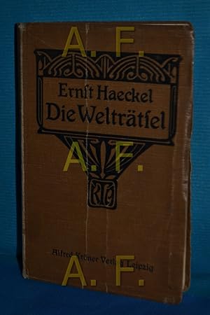 Bild des Verkufers fr Die Weltrtsel,Gemeinverstndliche Studien ber Monistische Philosophie zum Verkauf von Antiquarische Fundgrube e.U.