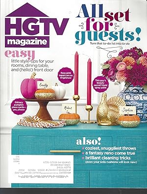 Seller image for HGTV November 2019 All Set For Guests! for sale by Vada's Book Store