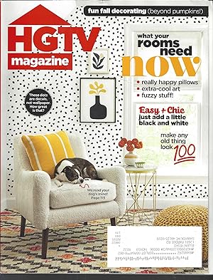Seller image for HGTV October 2019 What Your Rooms Need Now for sale by Vada's Book Store