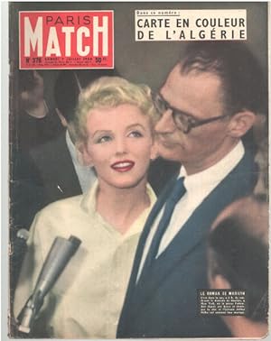 Paris match n° 378 / 7 juillet 1956 / le roman de Marilyn