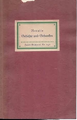Seller image for Gedichte und Gedanken (IB 257). Mit Schlussbemerkung. Neue, vernderte Ausgabe, 21.-30. Tsd. for sale by Antiquariat & Buchhandlung Rose