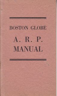 Boston Globe A.R.P. (Air Raid Procedure) Manual