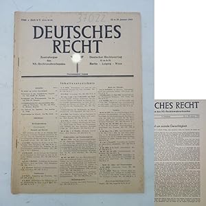 Seller image for Deutsches Recht, 14. Jahrgang, Heft 4/5, 22. u. 29. Januar 1944. Zentralorgan des NS.-Rechtswahrerbundes * P o l e n v e r m  g e n i m A l t r e i c h for sale by Galerie fr gegenstndliche Kunst