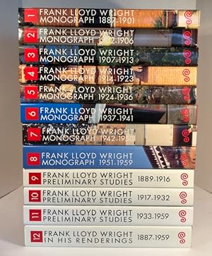 Bild des Verkufers fr Frank Lloyd Wright Monographs and Preliminary Studies (12 Volume Complete Set ) zum Verkauf von Reeve & Clarke Books (ABAC / ILAB)