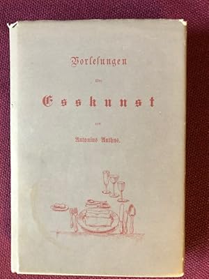 Imagen del vendedor de Vorlesungen ber Esskunst a la venta por Hartmut Diekmann