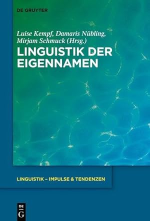 Seller image for Linguistik Der Eigennamen (Issn) (German Edition) (Linguistik - Impulse & Tendenzen, 88) [Hardcover ] for sale by booksXpress