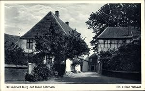 Bild des Verkufers fr Ansichtskarte / Postkarte Burg auf der Insel Fehmarn, Ein stiller Winkel zum Verkauf von akpool GmbH