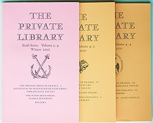 Image du vendeur pour The Private Library Sixth Series Volumes 3:4, 4:2, 4:4 (The Private Press in France) mis en vente par Morning Mist Books and Maps