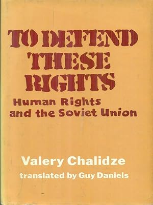 Imagen del vendedor de To defend these rights a la venta por Librodifaccia