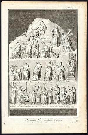 Seller image for Antique Print-HOMER-FRIEZE-CELEBRATION-APOTHEOSIS-Diderot-Benard-1751 for sale by Pictura Prints, Art & Books