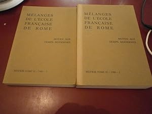 Mélanges de L'Ecole Française de Rome. Moyen-Age - Temps Modernes. (2 volumes). Tome 92. 1980 Rhé...