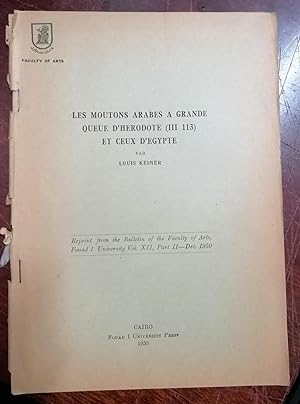 Seller image for LES MOUTONS ARABES A GRANDE QUEUE D'HERODOTE (III 113) ET CEUX D'EGYPTE for sale by Itziar Arranz Libros & Dribaslibros