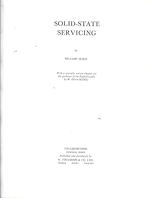 Immagine del venditore per Solid-state Servicing venduto da Books and Bobs