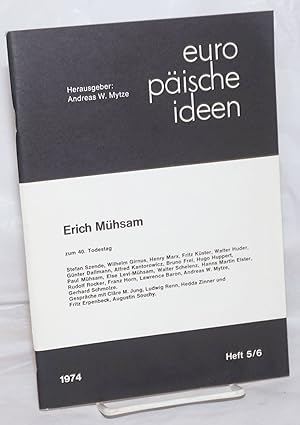 Seller image for Europische Ideen: 1974, Heft 5/6; Erich Mhsam for sale by Bolerium Books Inc.