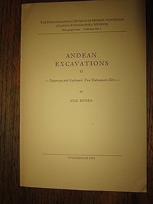 Seller image for Archaeological Researches in the Department of la Candelaria (Pov. Salta, Argentina) for sale by N. Fagin Books