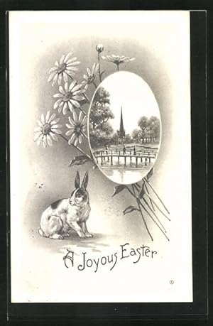 Ansichtskarte A Joyous Easter, Osterhase