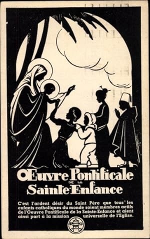 Künstler Ansichtskarte / Postkarte Oeuvre Pontificale de la Sainte Enfance, Maria mit Jesus
