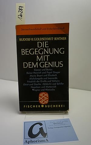 Image du vendeur pour Die Begegnung mit dem Genius. Darstellungen und Betrachtungen. mis en vente par AphorismA gGmbH