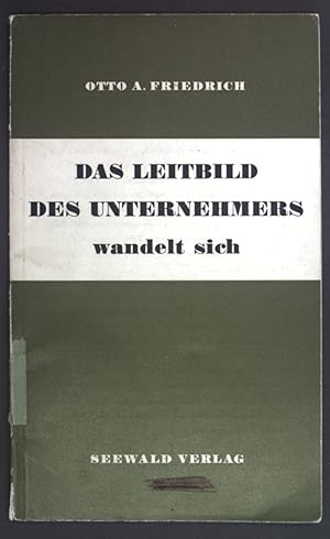 Bild des Verkufers fr Das Leitbild des Unternehmers wandelt sich. zum Verkauf von books4less (Versandantiquariat Petra Gros GmbH & Co. KG)