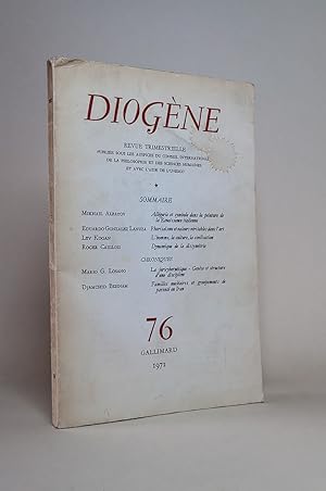 Diogène No. 76 Octobre-Décembre 1971