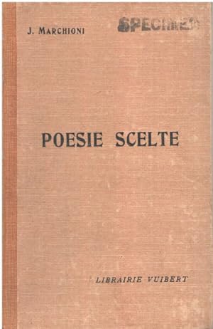 Bild des Verkufers fr Poesie scelte (texte en italien ) zum Verkauf von librairie philippe arnaiz