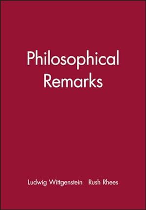 Seller image for Philosophical Remarks for sale by GreatBookPrices