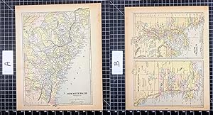 Image du vendeur pour 1887 Original Color Map: NEW SOUTH WALES (also West Australia and South Australia) mis en vente par CorgiPack