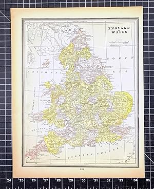 Seller image for 1887 Original Color Map: ENGLAND AND WALES for sale by CorgiPack