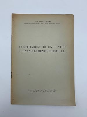 Immagine del venditore per Costituzione di un centro di inanellamento pipistrelli venduto da Coenobium Libreria antiquaria