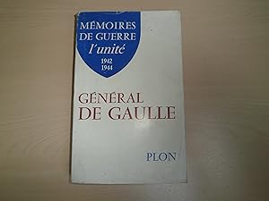 Seller image for MEMOIRES DE GUERRE L'UNITE 1942 1944 for sale by Le temps retrouv