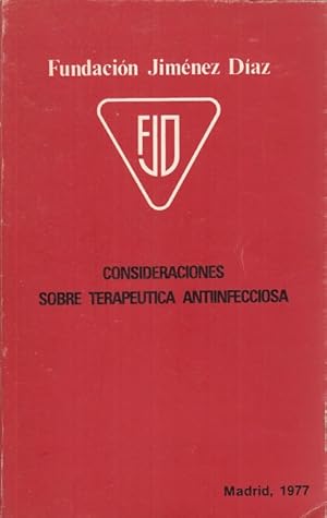 Seller image for CONSIDERACIONES SOBRE TERAPUTICA ANTIINFECCIOSA for sale by Librera Vobiscum