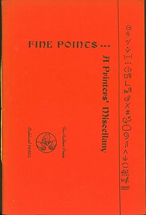 Seller image for Fine Points: A Printer's Miscellany for sale by Eureka Books