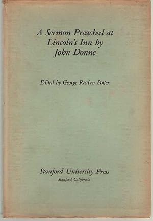 Image du vendeur pour A Sermon Preached At Lincoln's Inn by John Donne on the Ninth Verse of Psalm 38 mis en vente par Dan Glaeser Books