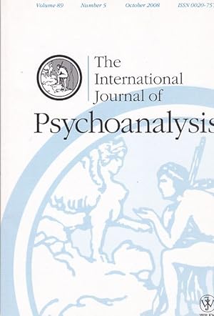 Bild des Verkufers fr The International Journal of Psychoanalysis, Volume 89, Numer 5, October 2008. zum Verkauf von Fundus-Online GbR Borkert Schwarz Zerfa