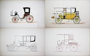 A very important collection of original designs and photographs from the beginning of French auto...