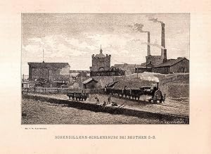 Seller image for Hohenzollern-Kohlengrube bei Beuthen O.-S. Holzstich-Ansicht von Blaetterbauer. for sale by Antiquariat Dennis R. Plummer